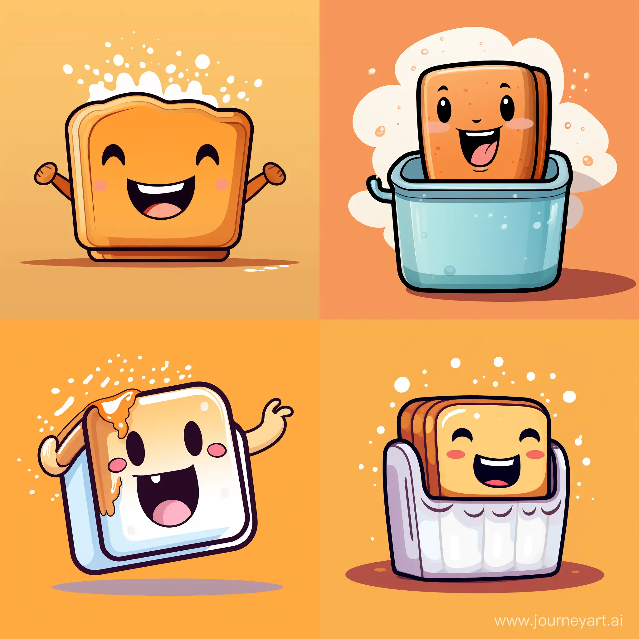 Smiling-Profile-Icon-Quirky-Illustration-of-Toaster-Bathtub-Mishap
