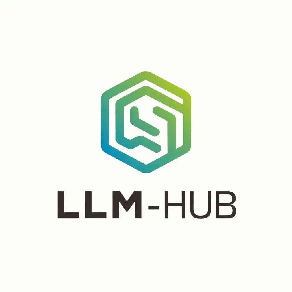 a logo design,with the text "LLM-HUB", main symbol:HUB,Moderate,be used in Internet industry,clear background