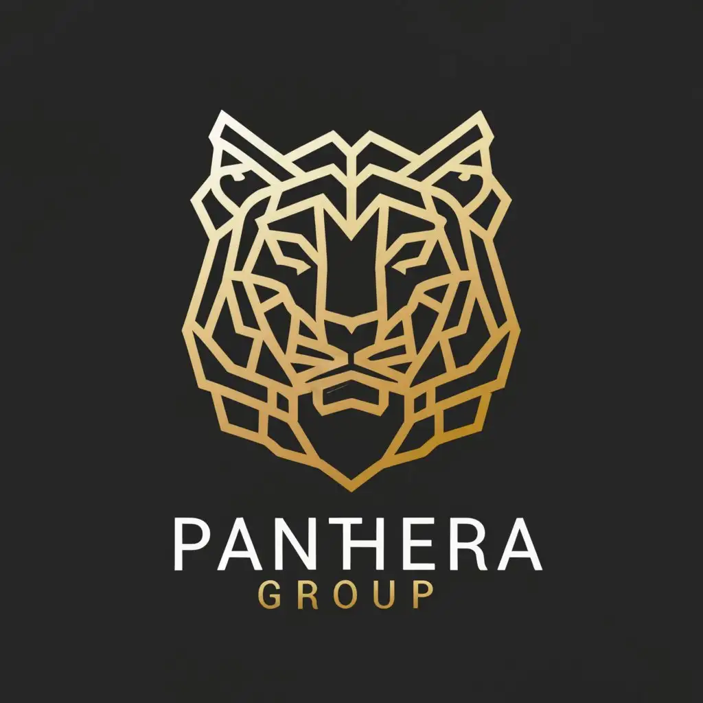 a logo design,with the text "Panthera Group", main symbol:Lion, Tiger, Leopard, Jaguar, Snow Leopard,complex,clear background