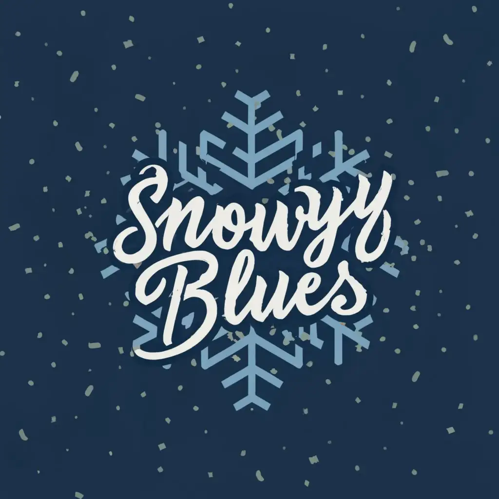 a logo design,with the text "Snowy Blues", main symbol:music,Moderate,clear background