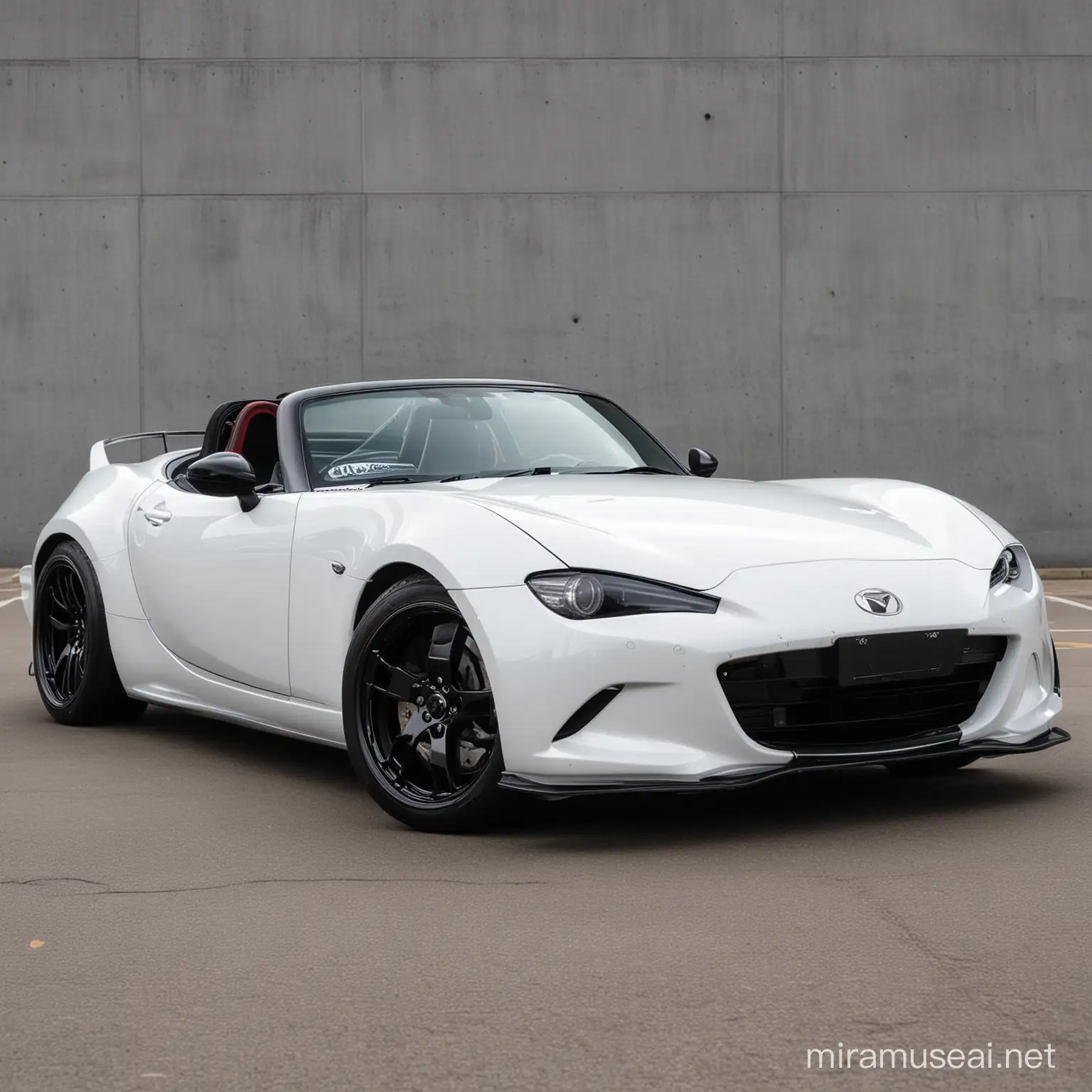 Stunning White Mazda Roadster N5 RC on Urban Street