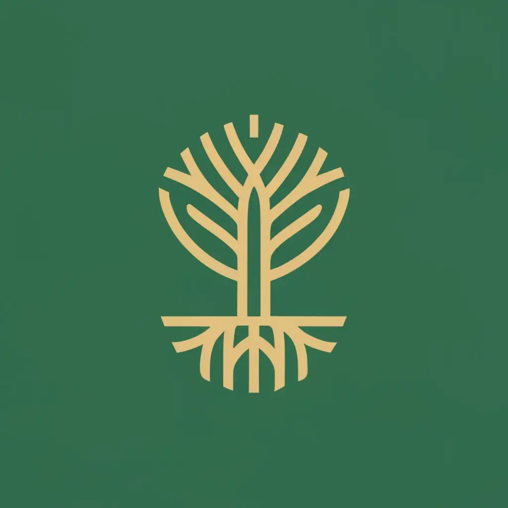 logo, tree root, Transcendent light, Winner symbol, collection, NFT market, Use dark green and golden colors, have light reflections, with the text "miracle", typography