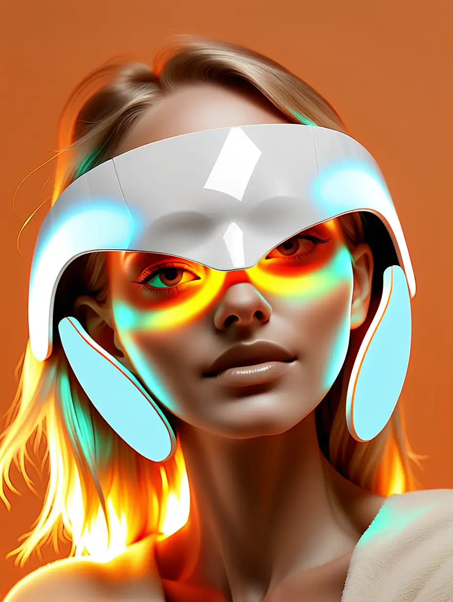 светотерапия  маска будущего  для лица очень  супер солнечный кадр 