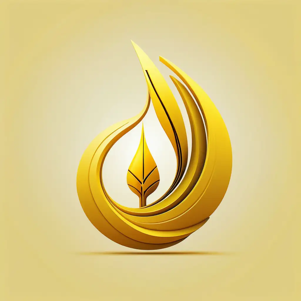 Futuristic Renewable Energy Logo in Minimalist Yellow Design