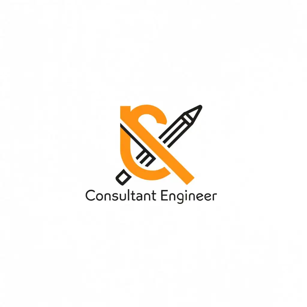 a logo design,with the text "SK consultant engineer", main symbol:Ruler 📐 drawings pencil ✏️,Minimalistic,be used in Construction industry,clear background