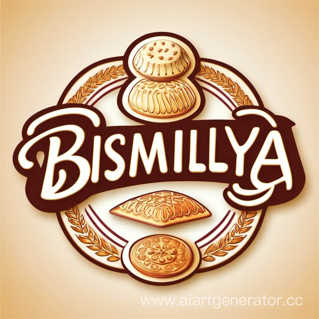 логотип  "БИСМИЛЯ" для упаковки с печкньем  