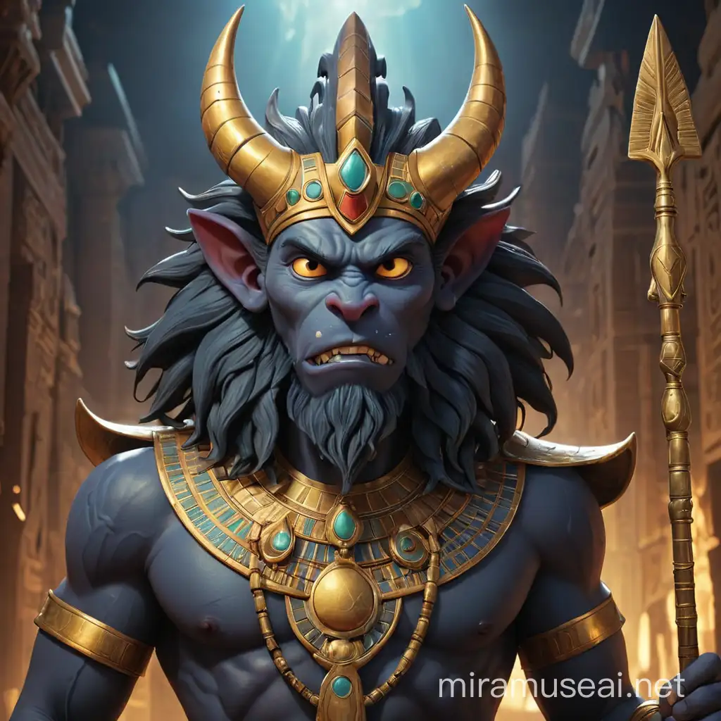 Shezmu, Egyptian God,  Demon,