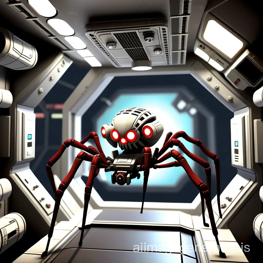 robot spider on a space station call of duty style
