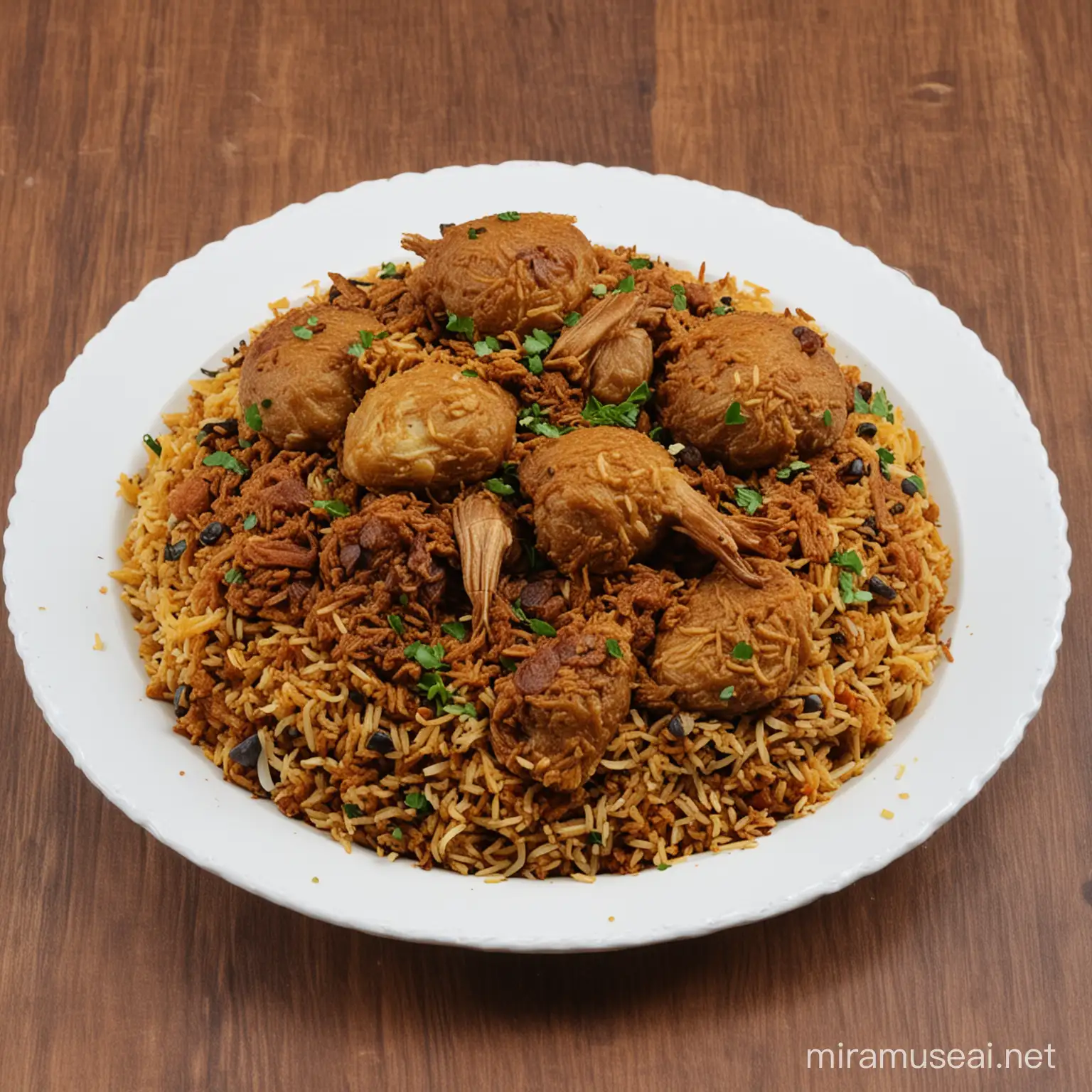 Goat Dum Biryani Savory Indian Rice Dish with Tender Goat Meat