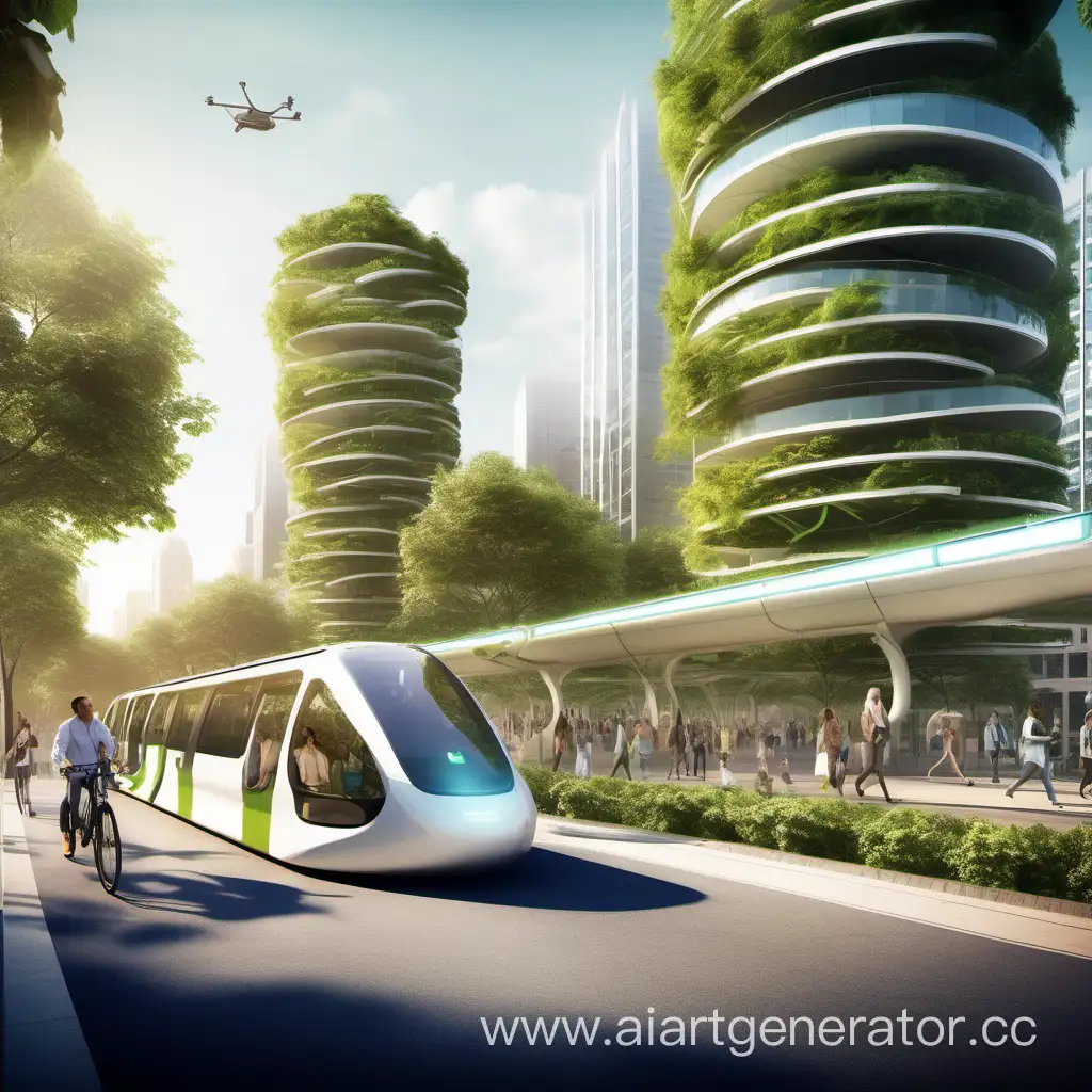 Sustainable-Urban-Mobility-Vibrant-City-Street-with-EcoFriendly-Transportation