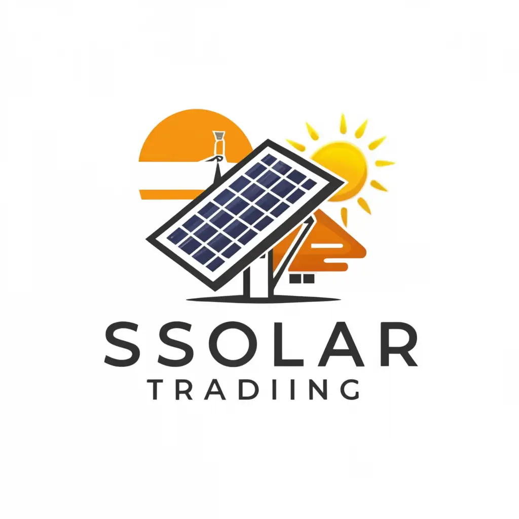 a logo design, with the text 'Solar Trading', main symbol: Solar Panels, Moderate, to be used in the Technology industry, clear background