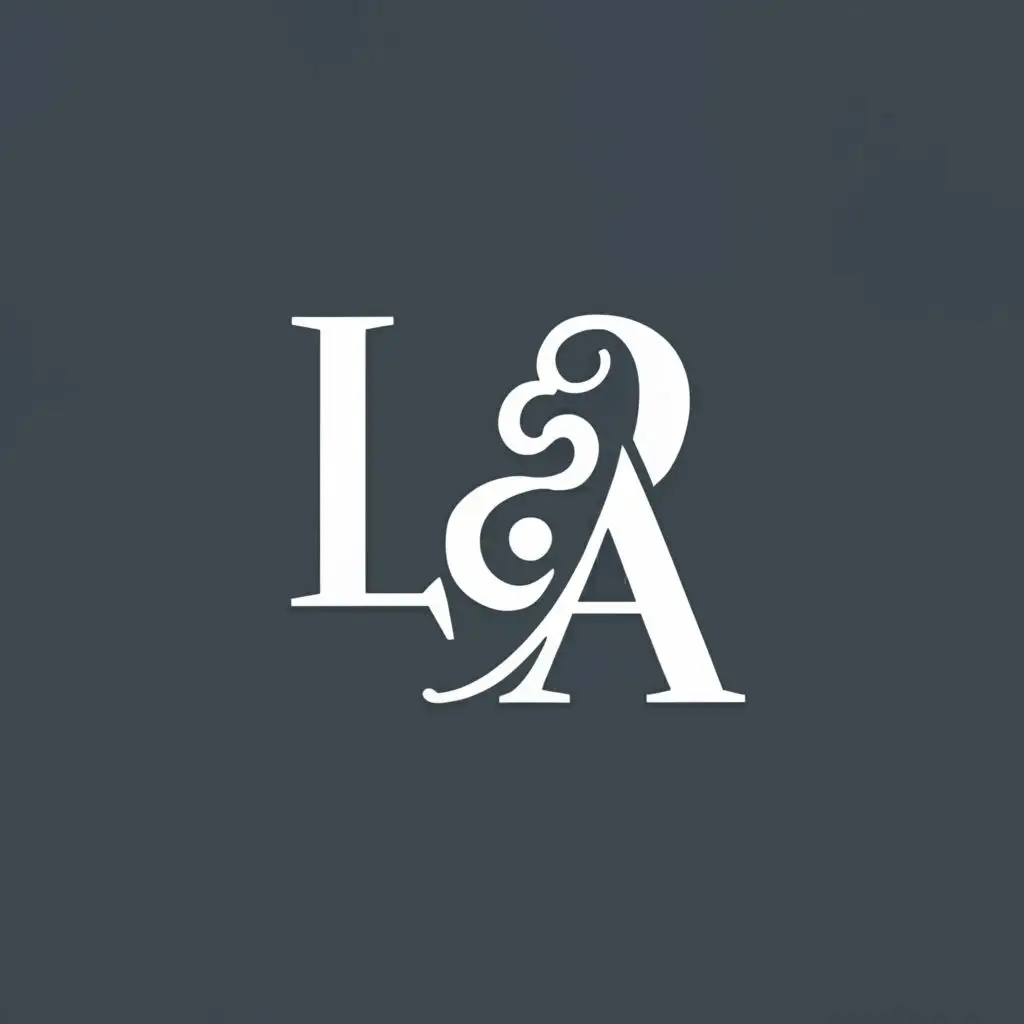 a logo design,with the text "L&A", main symbol:L&A,Minimalistic,clear background