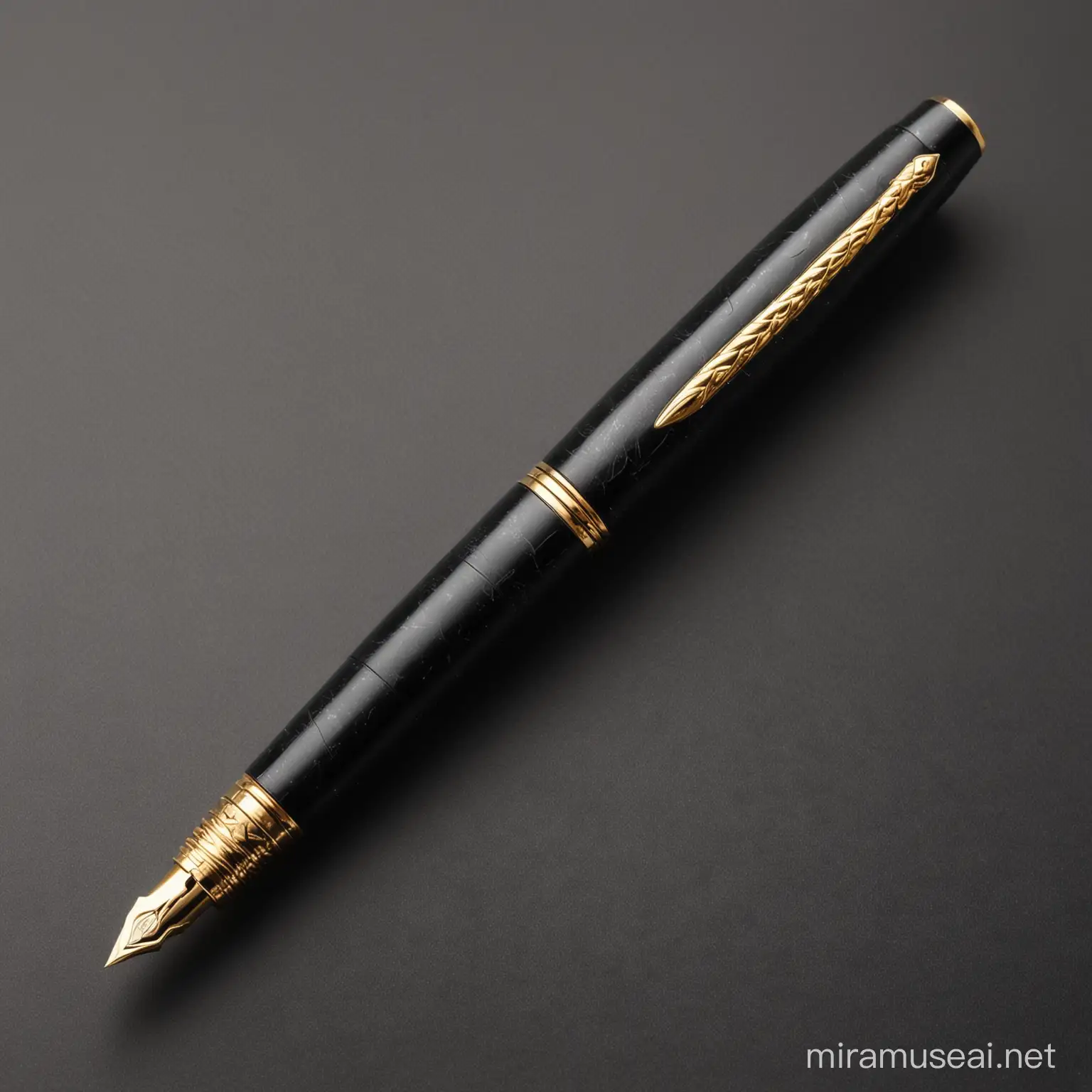 Elegant Black Adam Style Fountain Pen Luxury Writing Instrument for Discerning Professionals