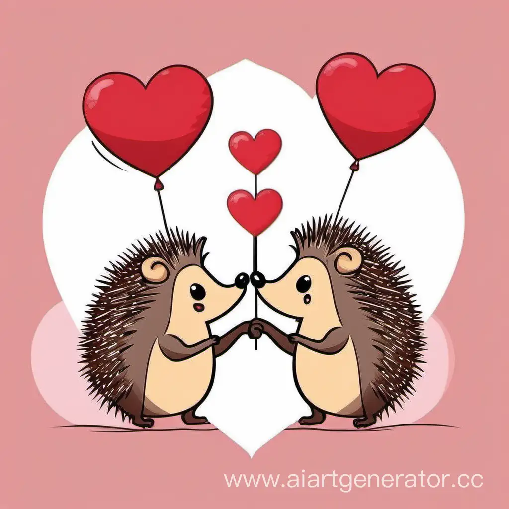 Cute-Hedgehogs-Celebrating-Love-with-HeartShaped-Balloon