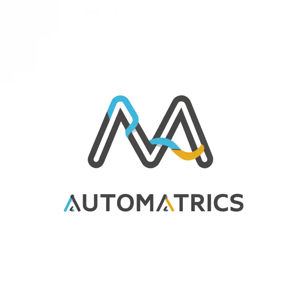 a logo design,with the text "AutoMatrics", main symbol:AM,Moderate,clear background