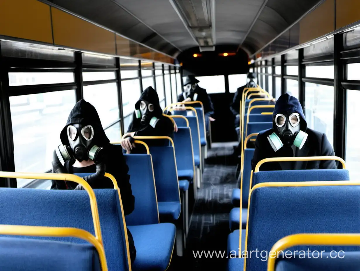 Passengers-Wearing-Gas-Masks-on-Public-Transportation