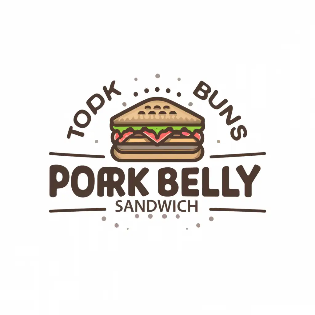 a logo design,with the text "Pork Belly Sandwich", main symbol:Sandwich,Moderate,clear background