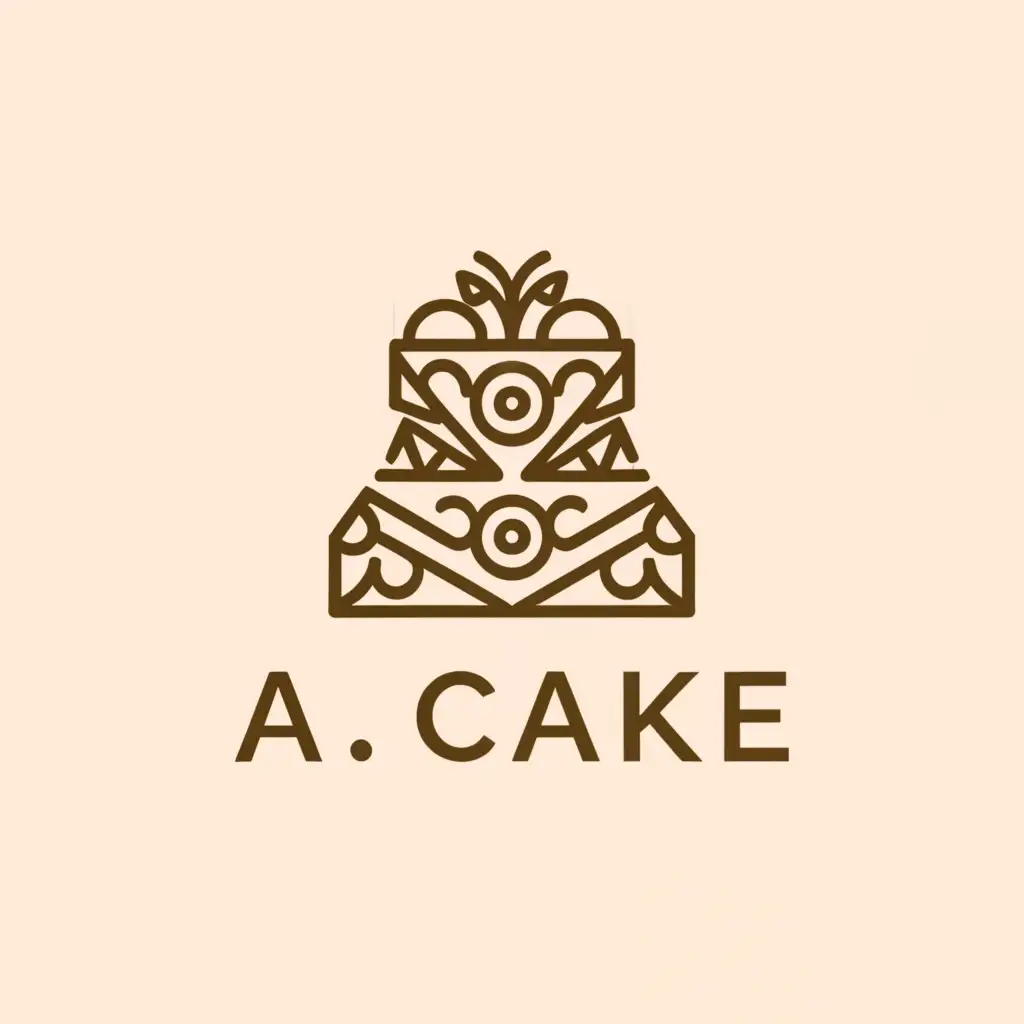 a logo design,with the text "a.cake", main symbol:cake,complex,be used in Restaurant industry,clear background