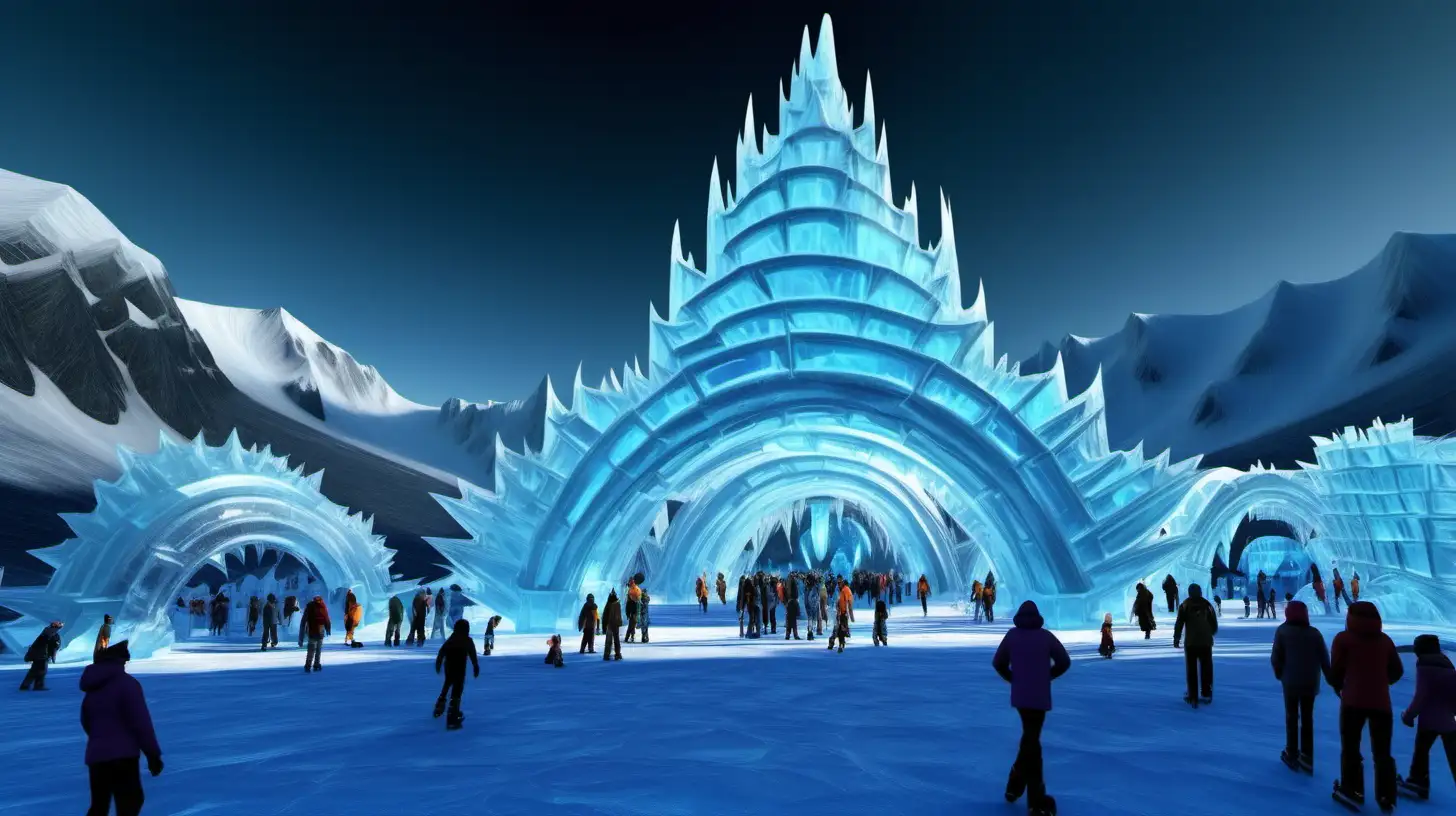 Planet 1: Icy World
Destination 1: Frostpeak Outpost
Facilities: Cozy lodges with thermal heating, ice skating rink, hot springs.
Activities: Ice sculpting workshops, snowboarding, ice fishing.
Local Attractions: Glacial caves with mesmerizing ice formations.
Customs: Locals celebrate the Winter Frost Festival with elaborate ice sculptures and traditional ice dances.



