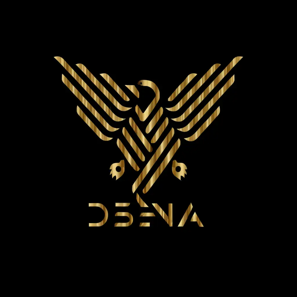 a logo design,with the text "Dena", main symbol:A phoenix with its wings built in the shape of financial symbols or currency symbols, such as using lines resembling the dollar or euro symbols. Additionally, you can place a brokerage symbol or an investment symbol behind the phoenix.,Moderate,be used in Technology industry,clear background
