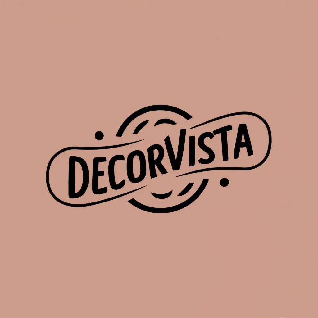 logo, t-shirt, with the text "decorvista creations", typography
