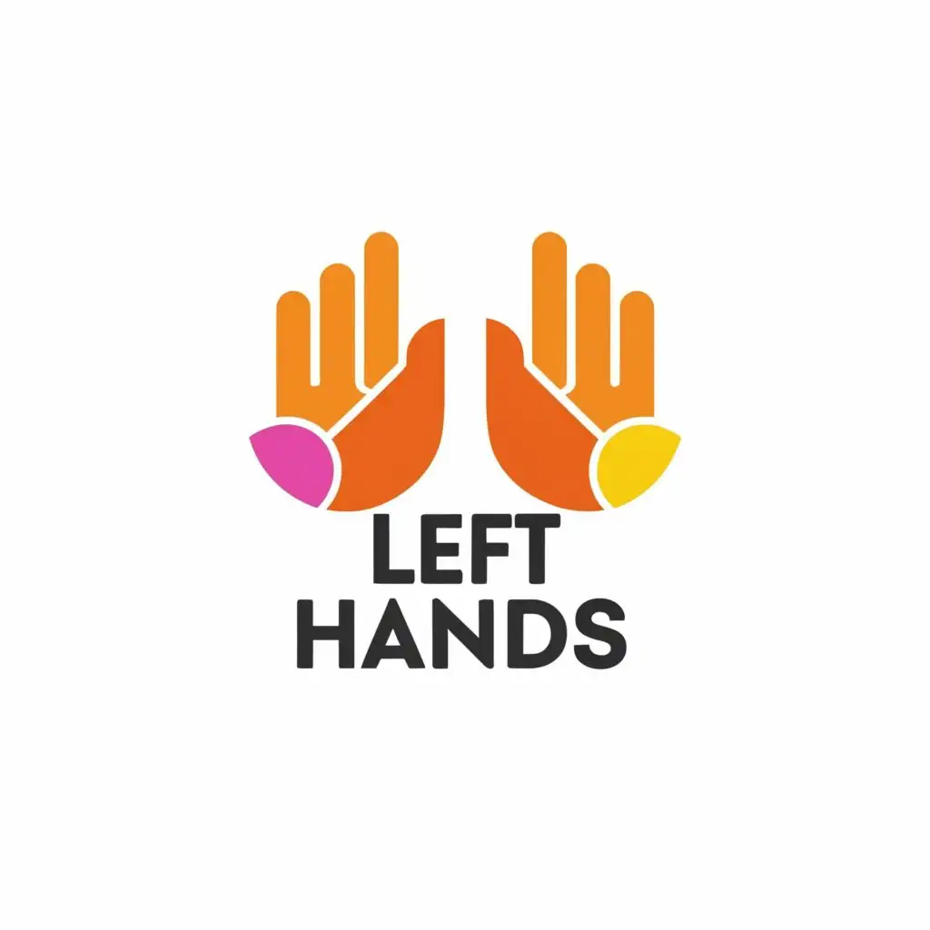logo, Two left hands, with the text "Two left hands", typography, be used in Retail industry
