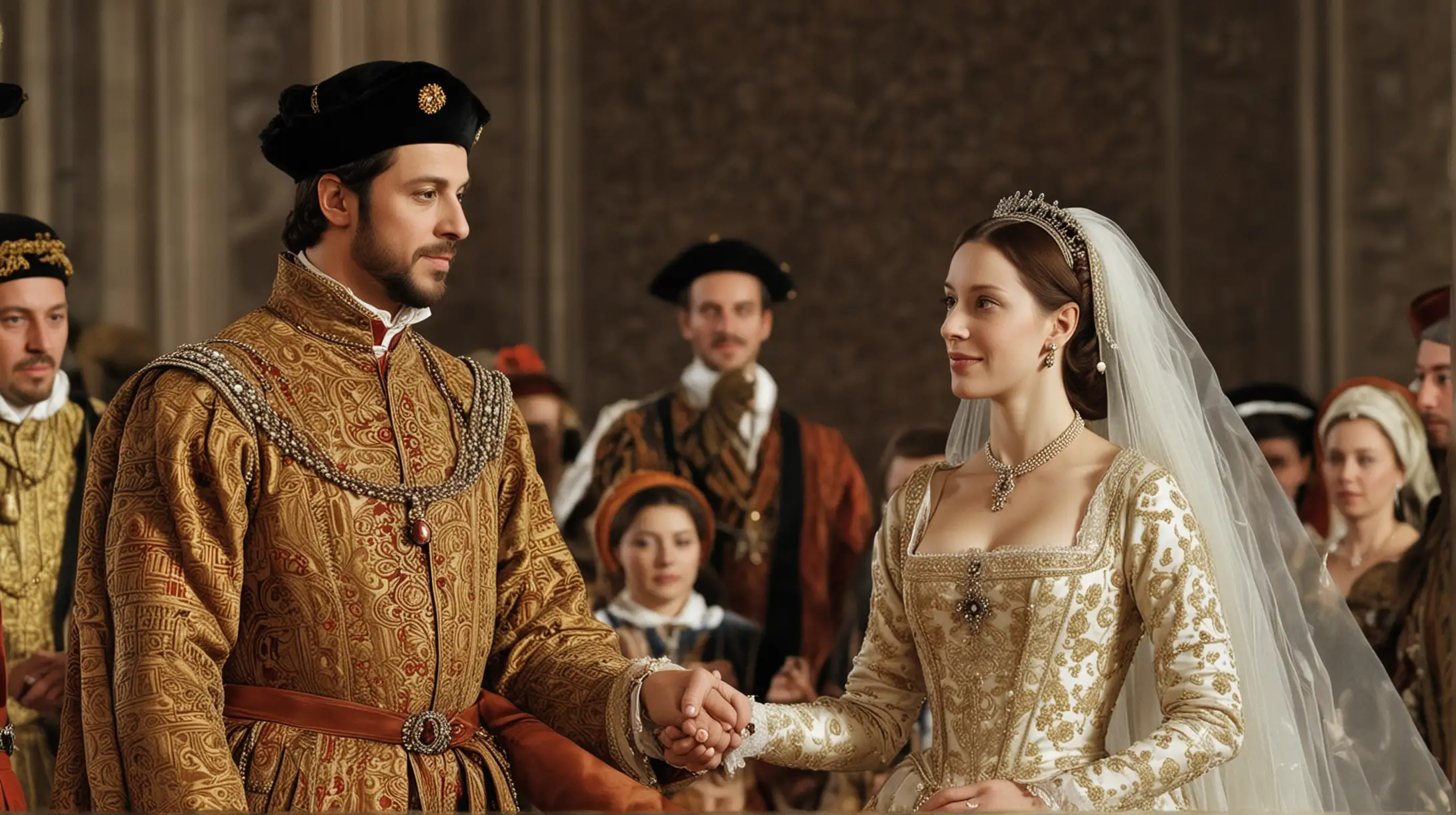 Enrique VIII and Anne Boleyn Celebrate Their Wedding Ceremony