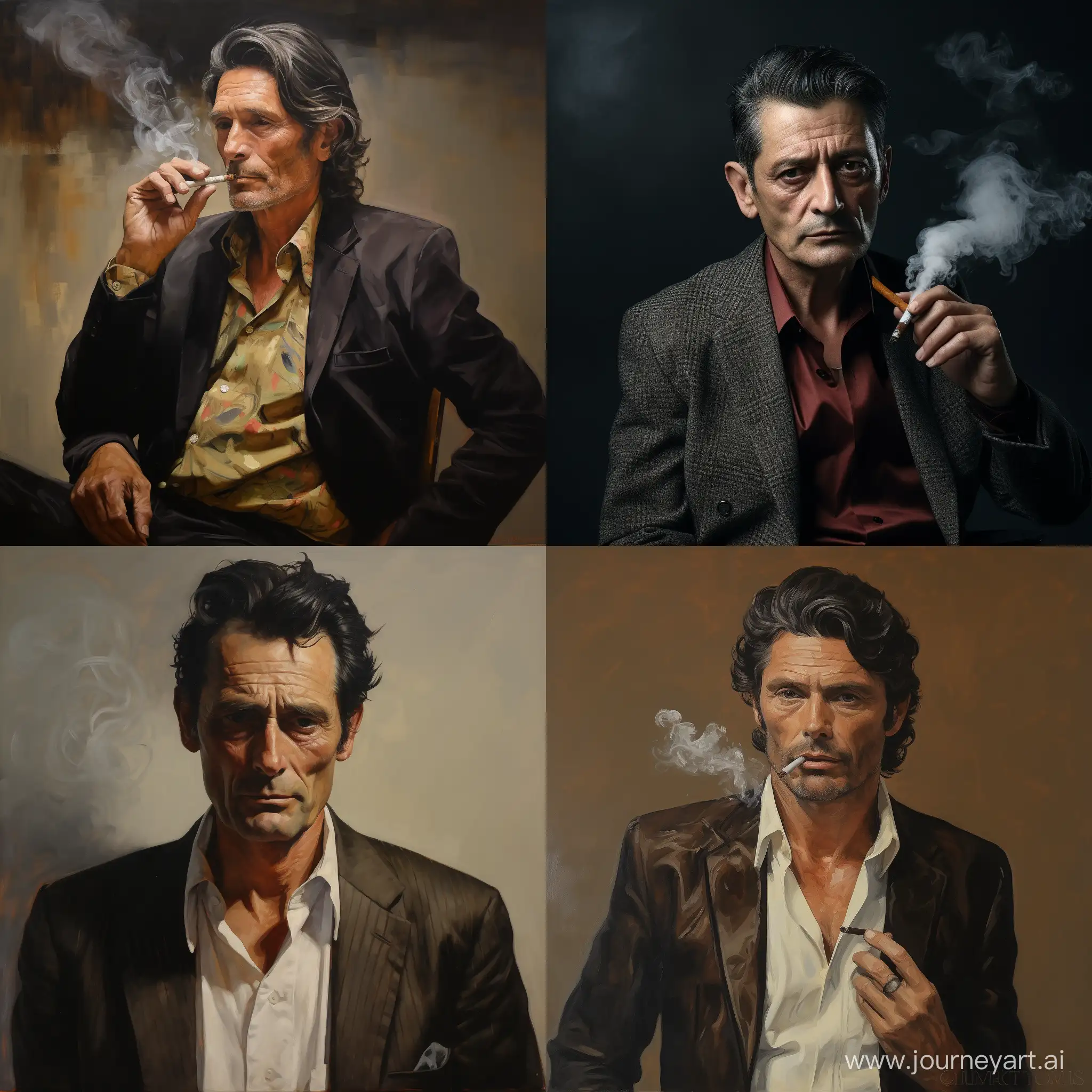 Mature-Man-Smoking-in-Stylish-Jacket