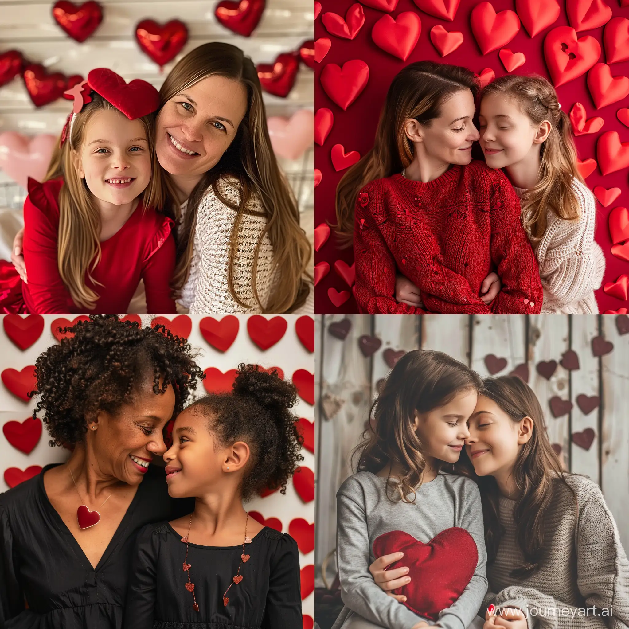 Mother and daughter Valentine