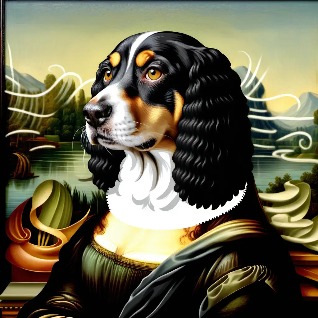 Mona Lisa but as a dog