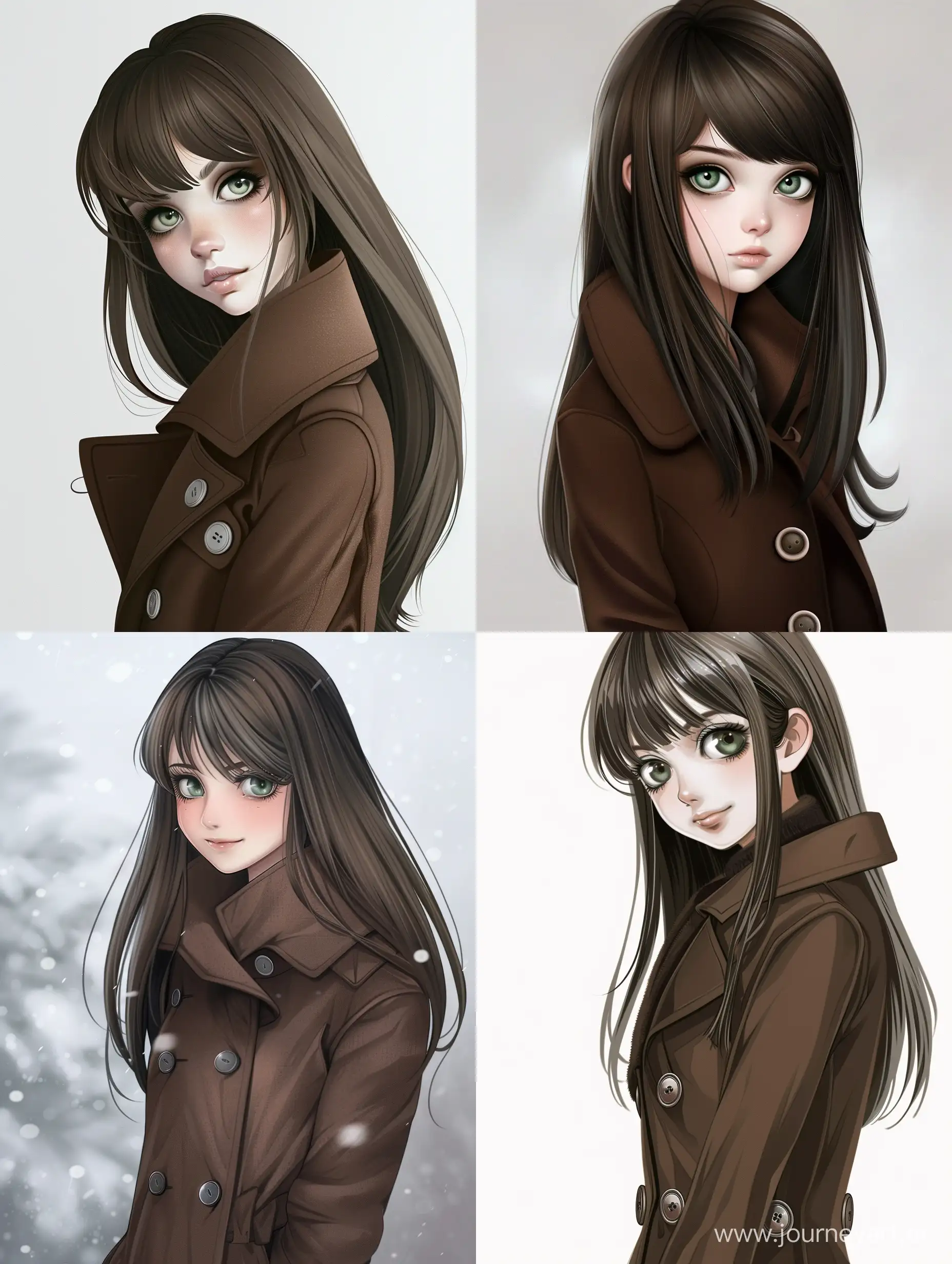 Stylish-Girl-in-Brown-Coat-High-Detail-Cartoon-Art