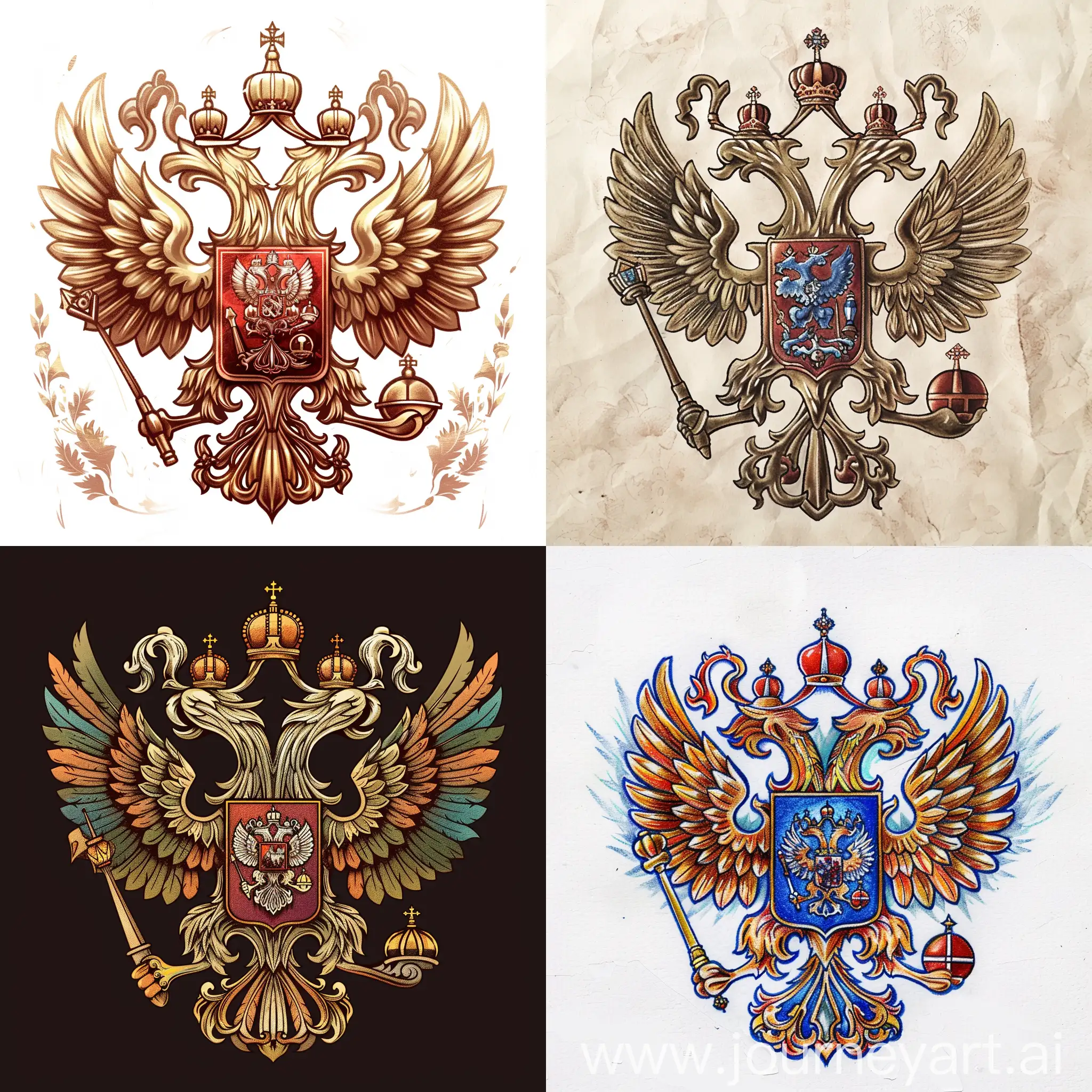 Draw me xumo bir like Russia nationality emblem 