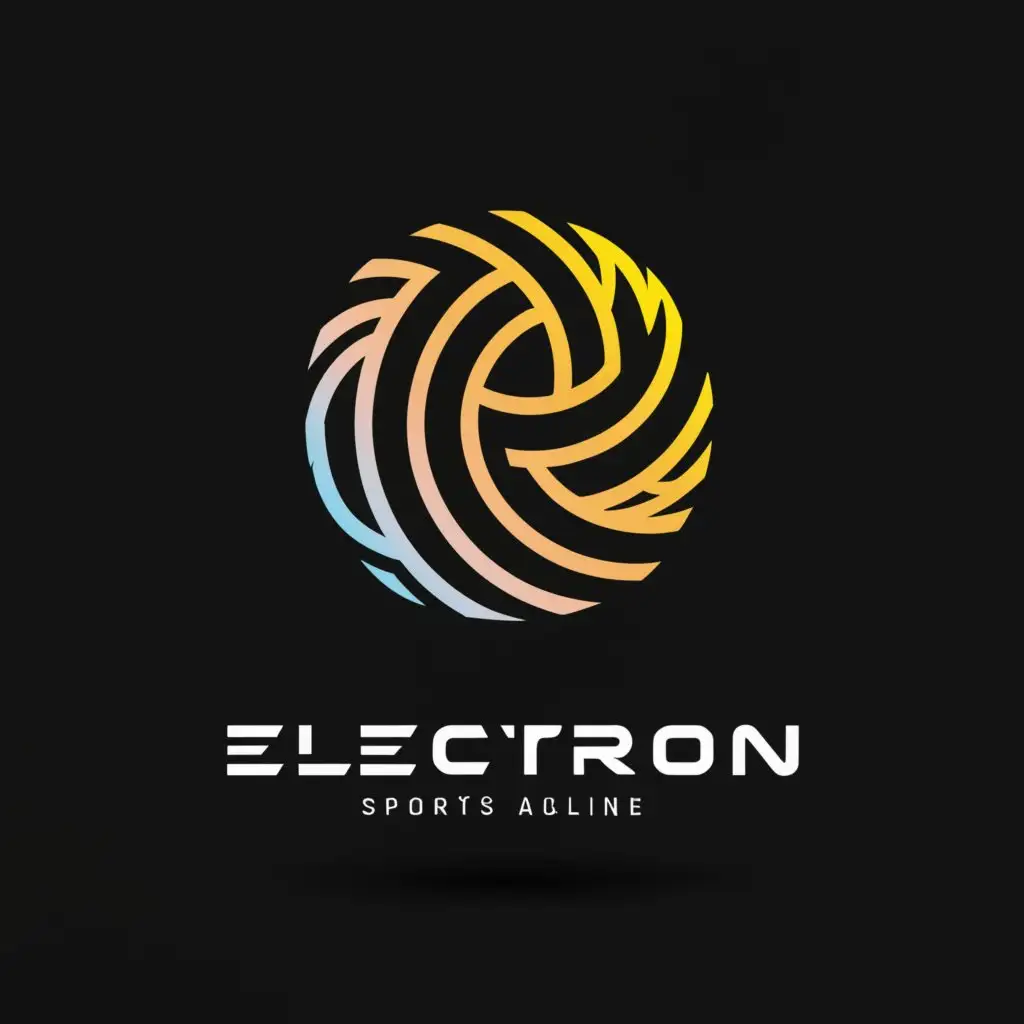 a logo design,with the text "ELECTRON", main symbol:Volleyball ball,Сложный,be used in Спорт и фитнес industry,clear background
