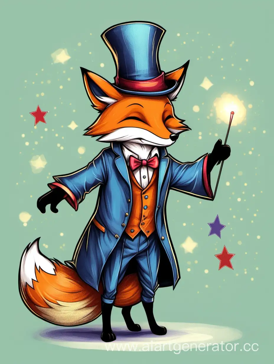 Enchanting-Fox-Magician-Conjuring-Magic
