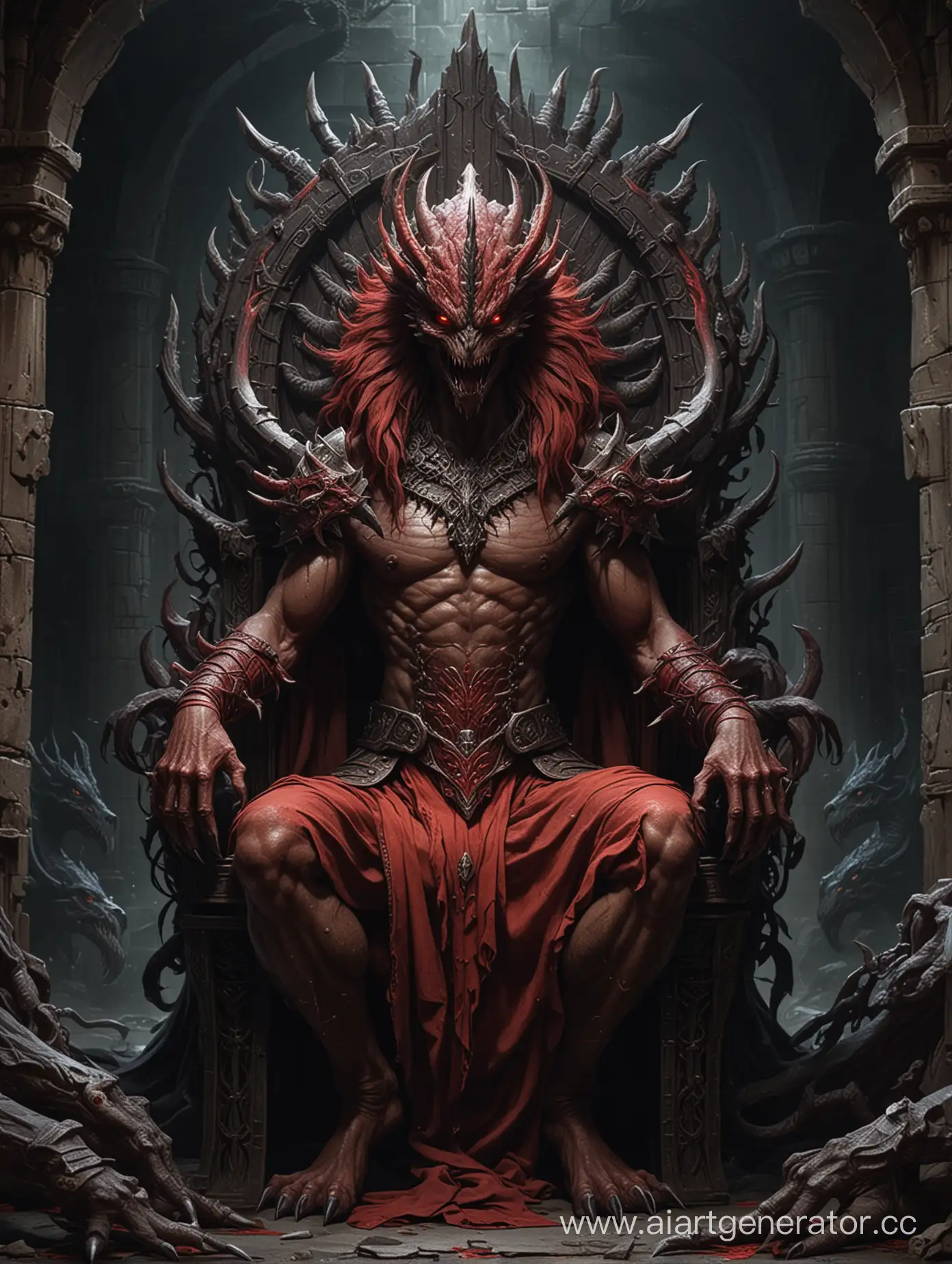 Sinister-Beast-Ruling-from-Dark-Throne-in-Mythical-Dungeon