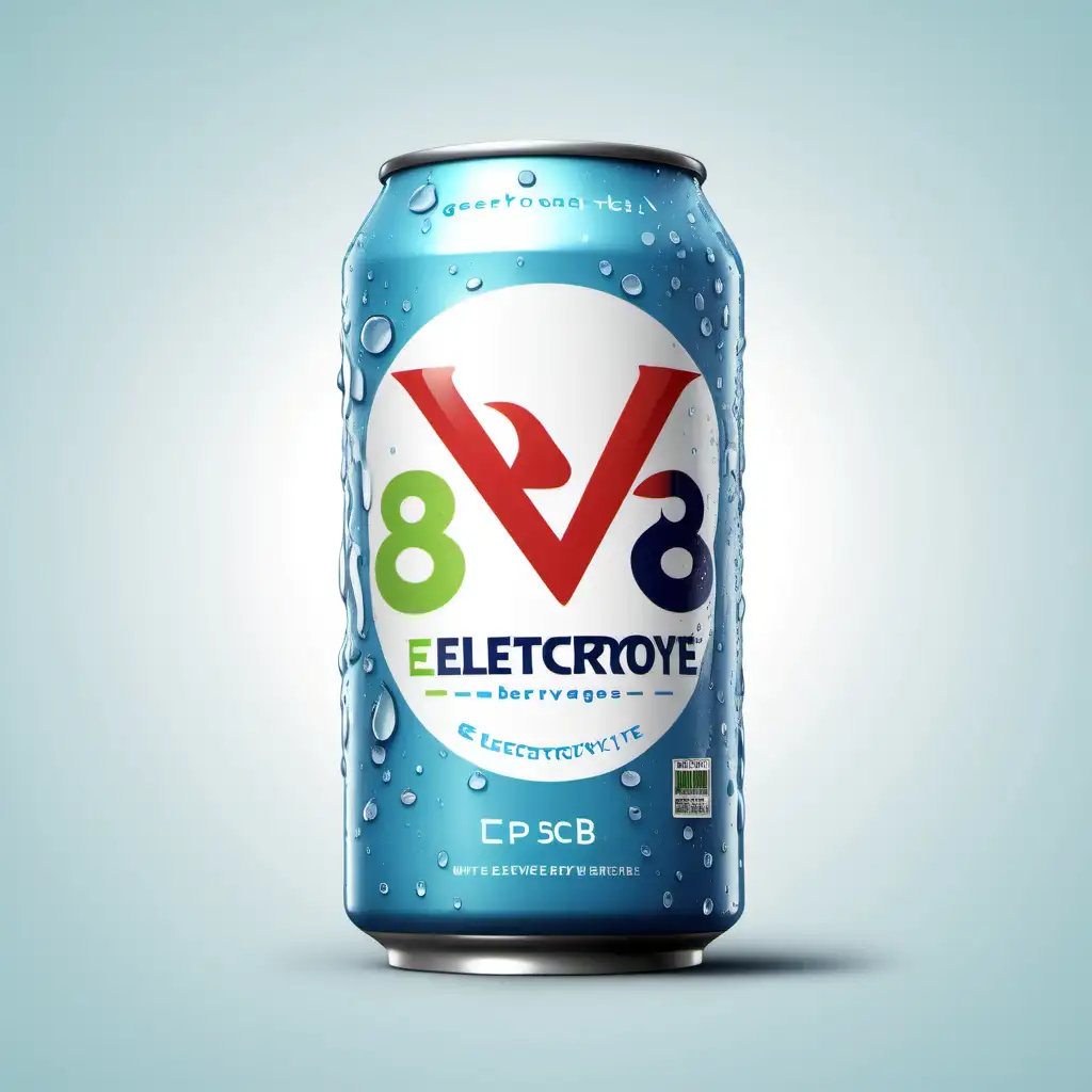 Refreshing V8 Electrolyte Beverage Logo with JapaneseInspired Wet Aesthetics