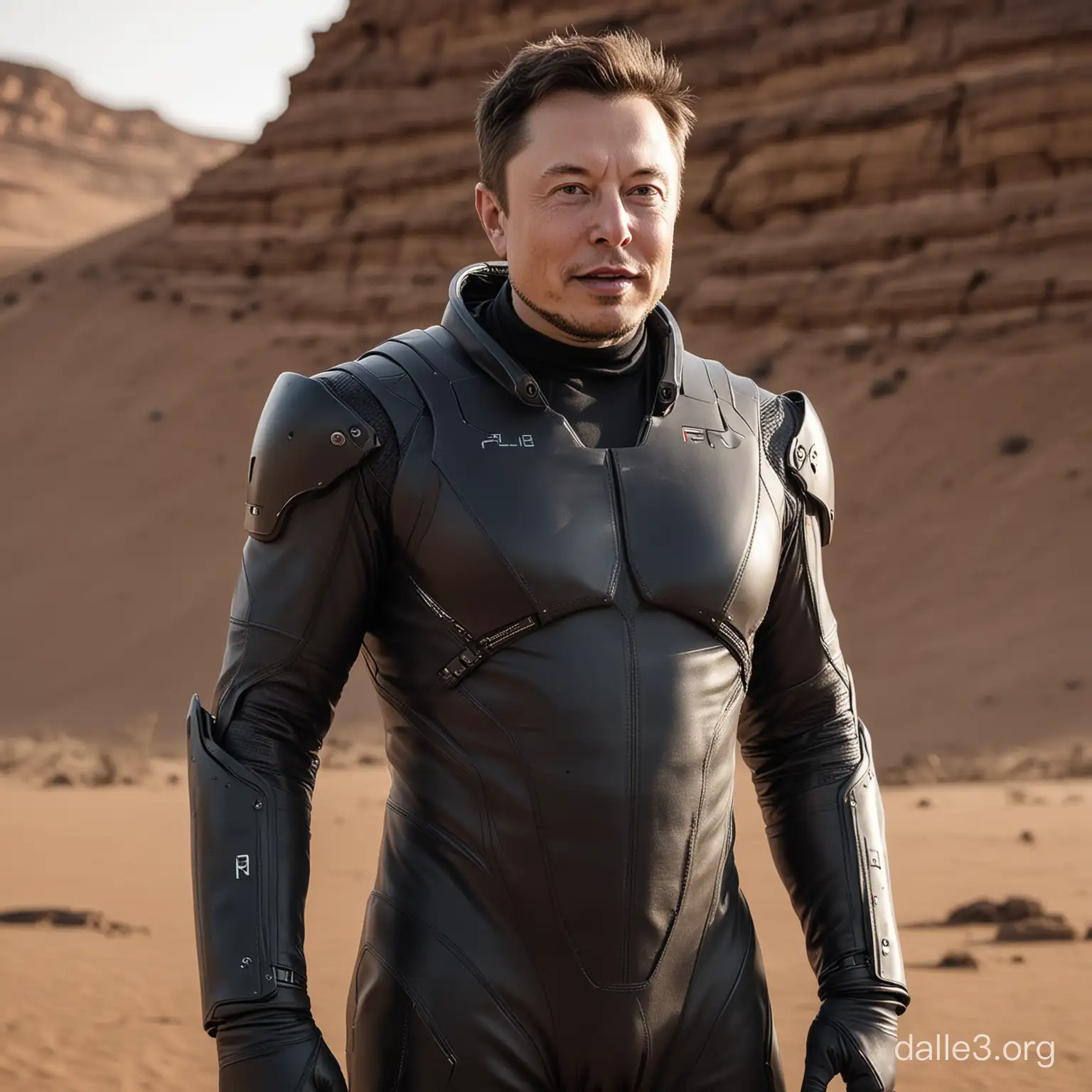 elon musk in fremen suit