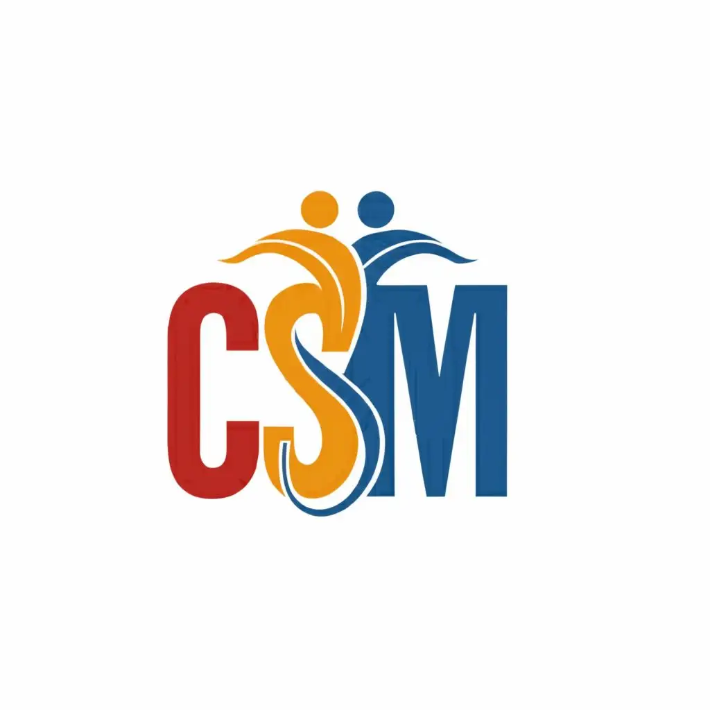 logo, medical simulation center to train in human bodies, with the text "CSM", typography, be used in Medical Dental industry