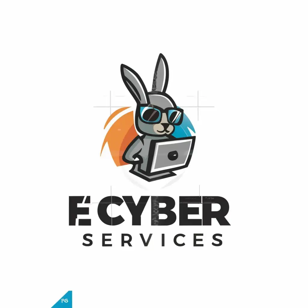 a logo design,with the text "E cyber services", main symbol:Hare,Moderate,be used in Internet industry,clear background