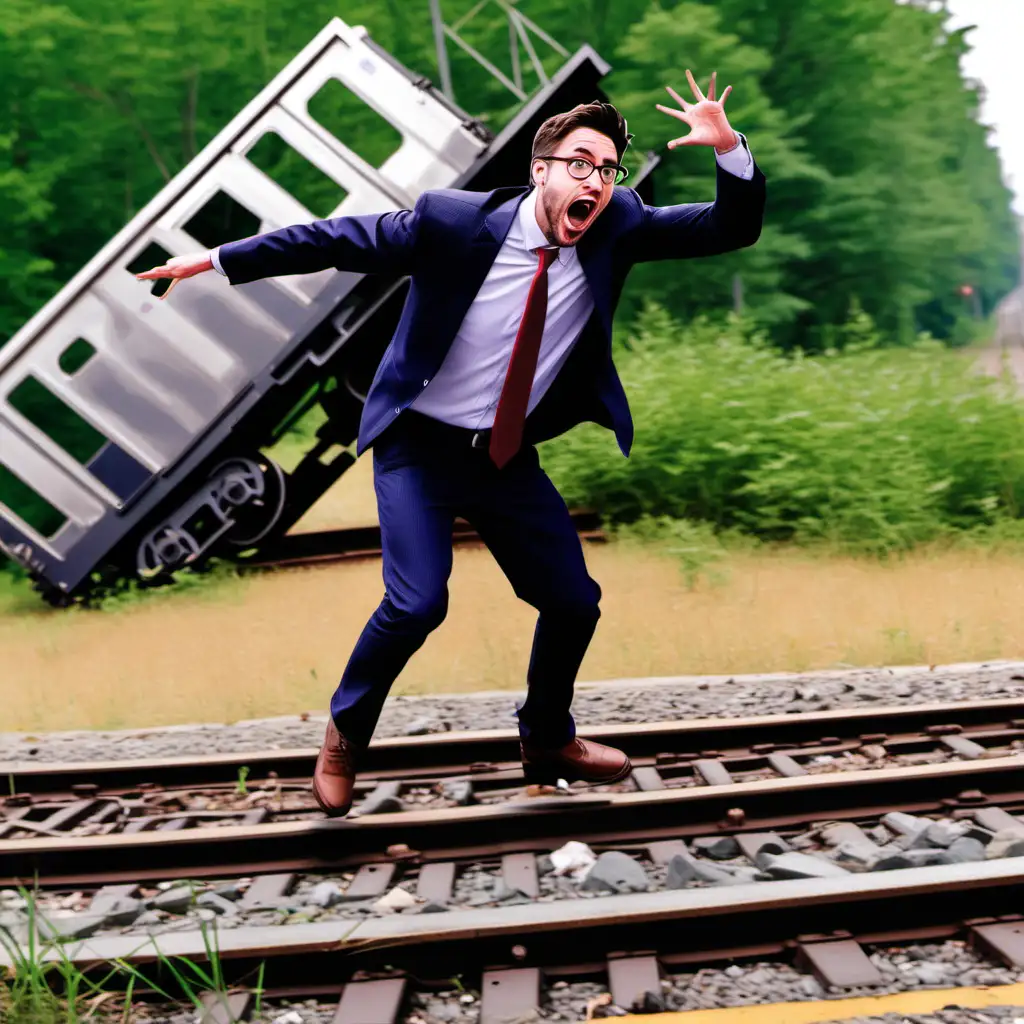 Caption 1: "When you finally hop on the crypto train, but it derails right in front of you." [Image suggestion: A person excitedly boarding a train, with the train tracks crumbling and the train falling apart]
