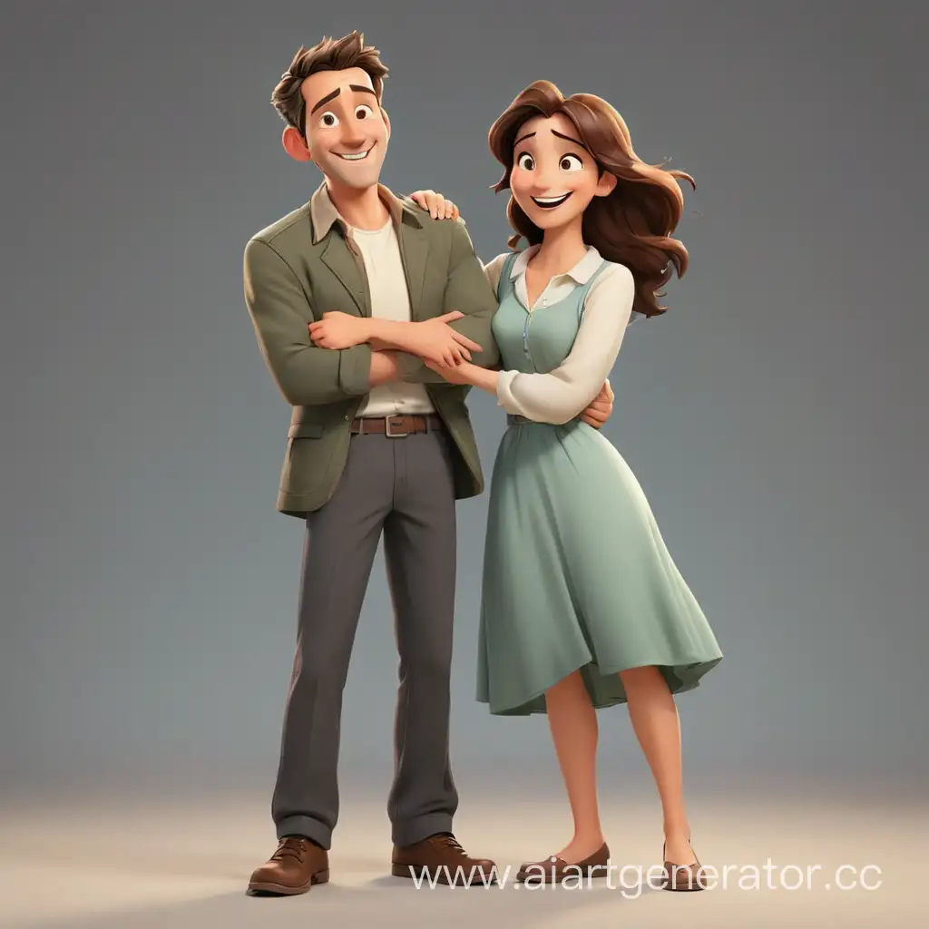 Happy-Cartoon-Couple-Embracing-with-Smiles