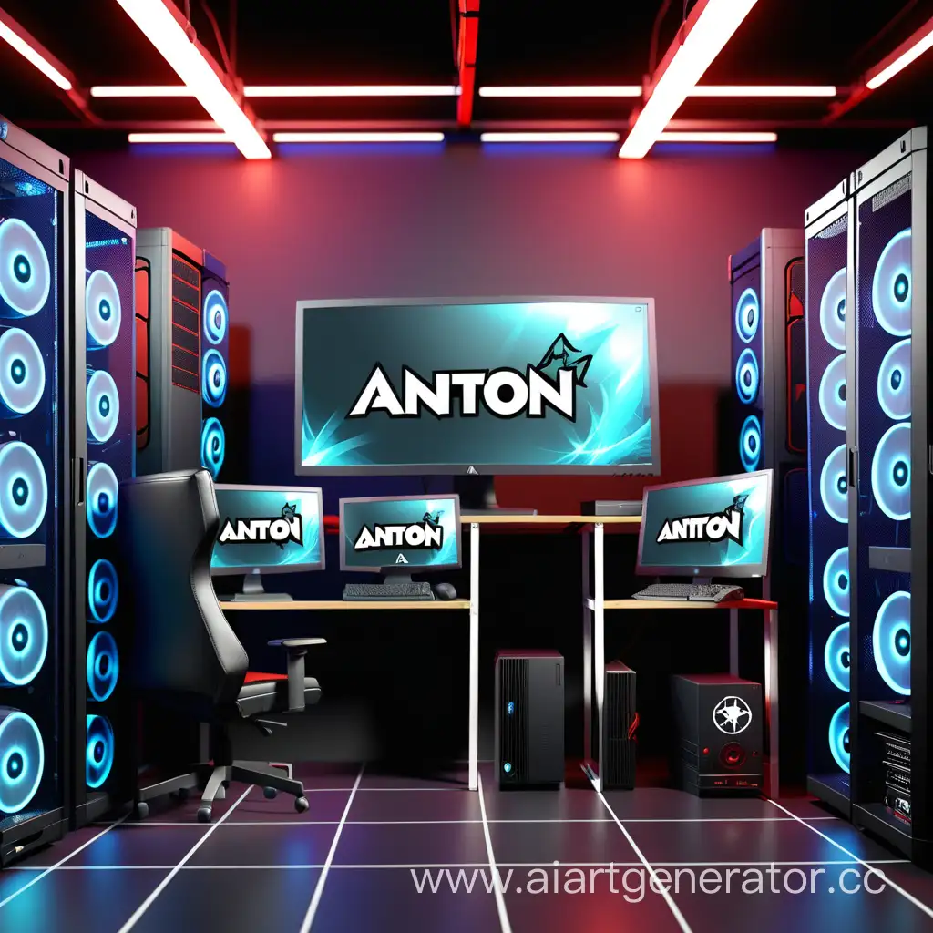 Баннер для магазина игровых компьютеров с названием Anton Game PC