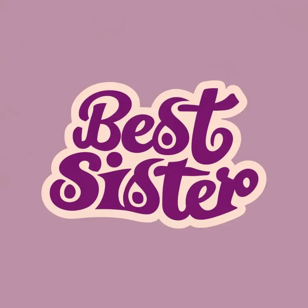 logo, Best sister, with the text "Best sister", typography