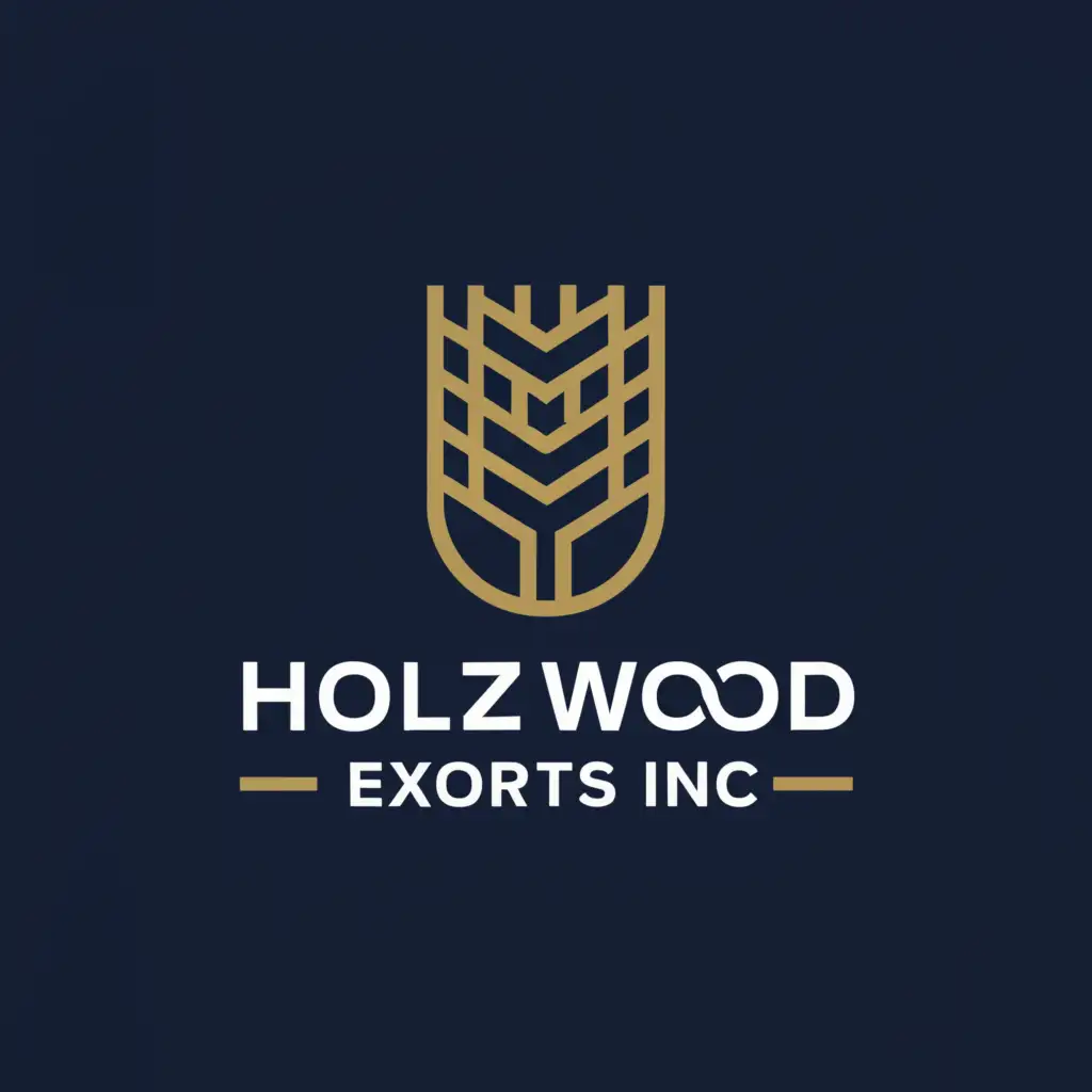 a logo design,with the text "Holtz Wood Exports INC", main symbol:I'm in need of a sleek and professional logo for my business, Holtz Wood Exports INC. This should be a modern and minimalist design, reflecting the nature of our wood exporting company. I'm open to your creativity when it comes to color choice.,complex,clear background
