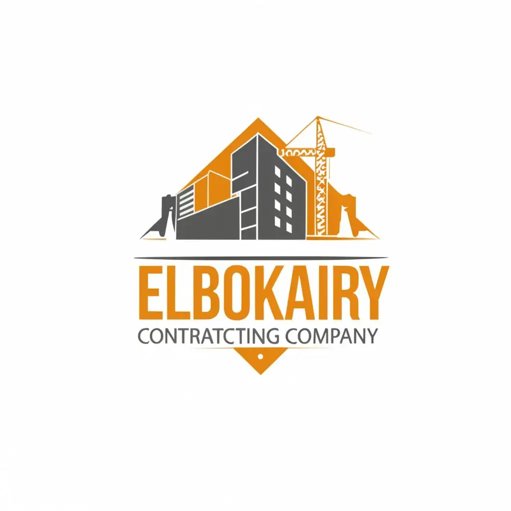 logo, Construction Engineering, with the text "Elbokairy Contracting Company", typography, be used in Construction industry