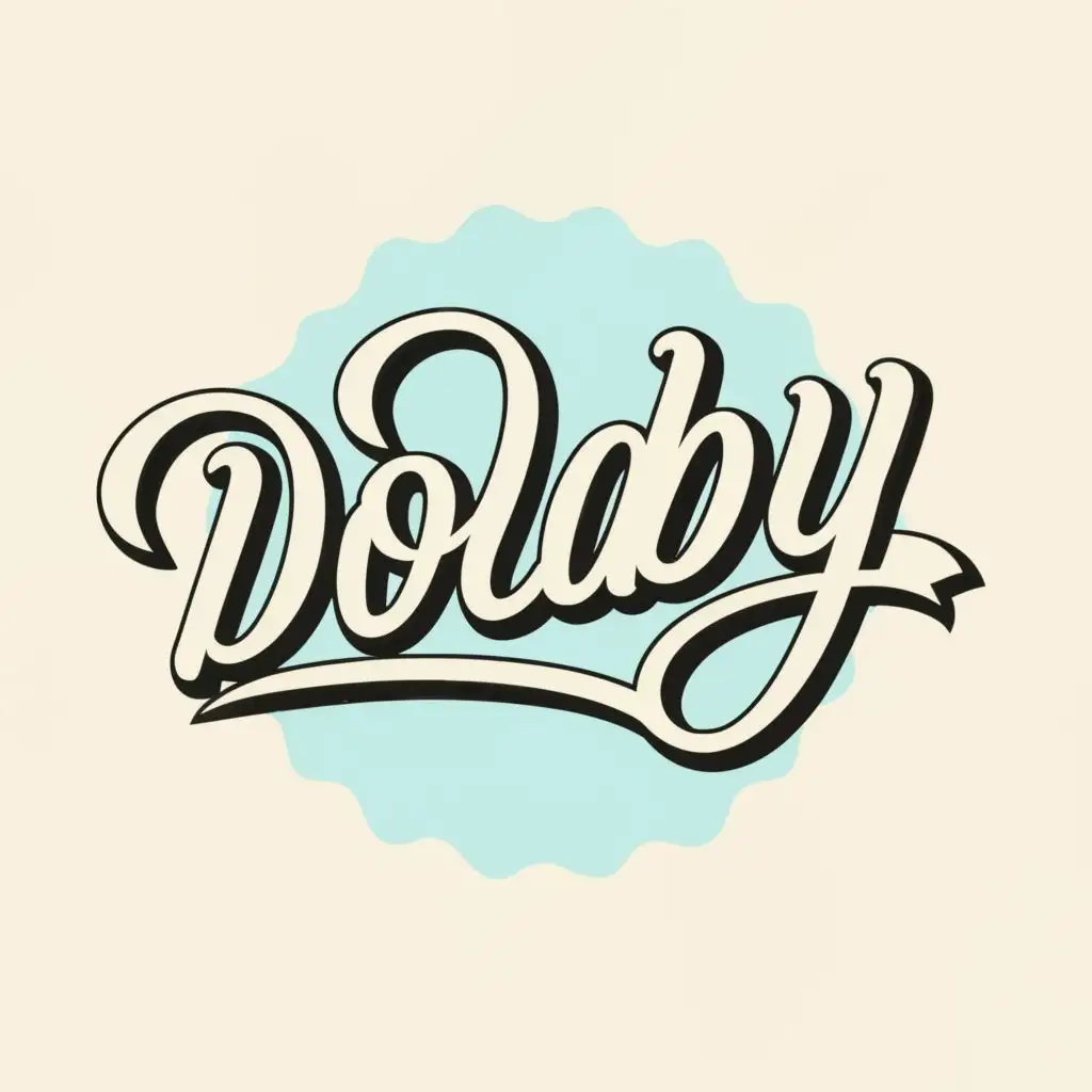 logo, text, with the text "dolaby", typography, be used in Retail industry