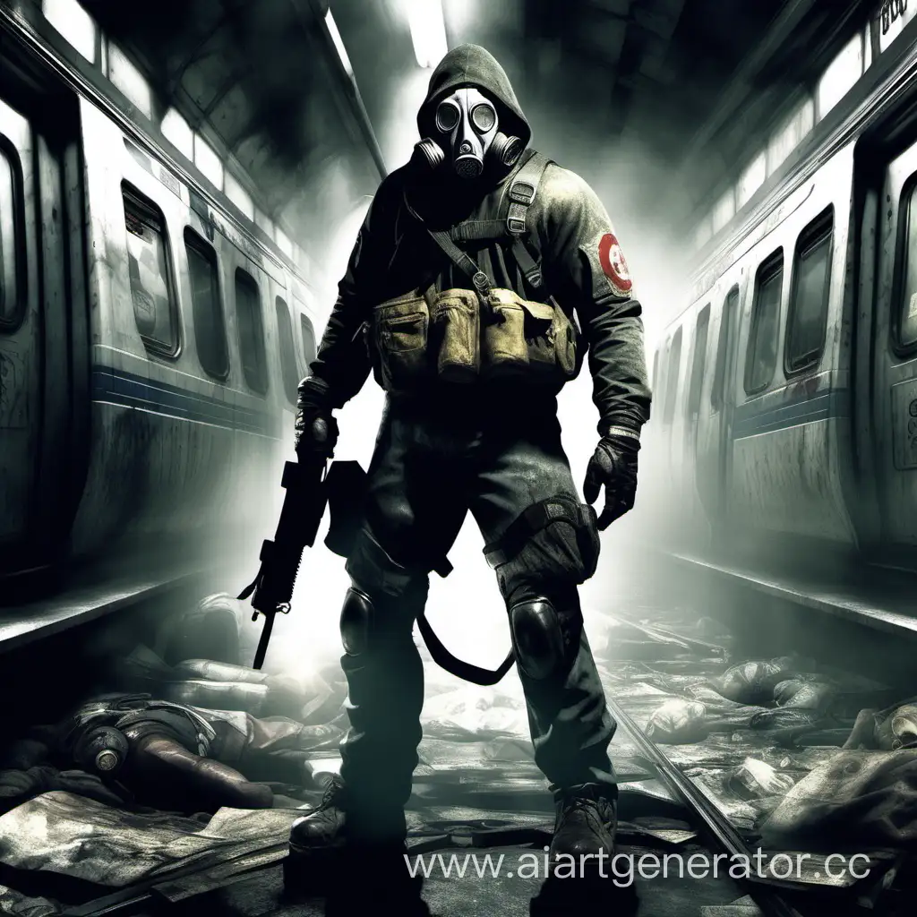 Mysterious-Spartan-with-Gas-Mask-at-Urban-Metro-Station