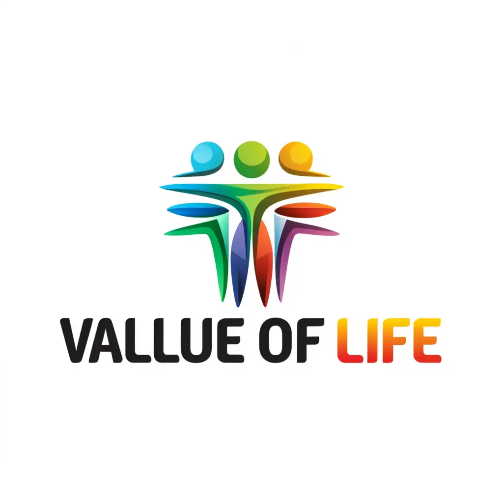 a logo design,with the text 'Value of Life', main symbol:person,complex,clear background