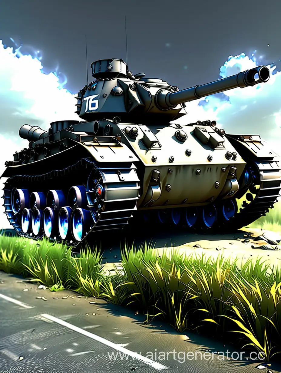 Realistic-Anime-Tank-T6-Illustration