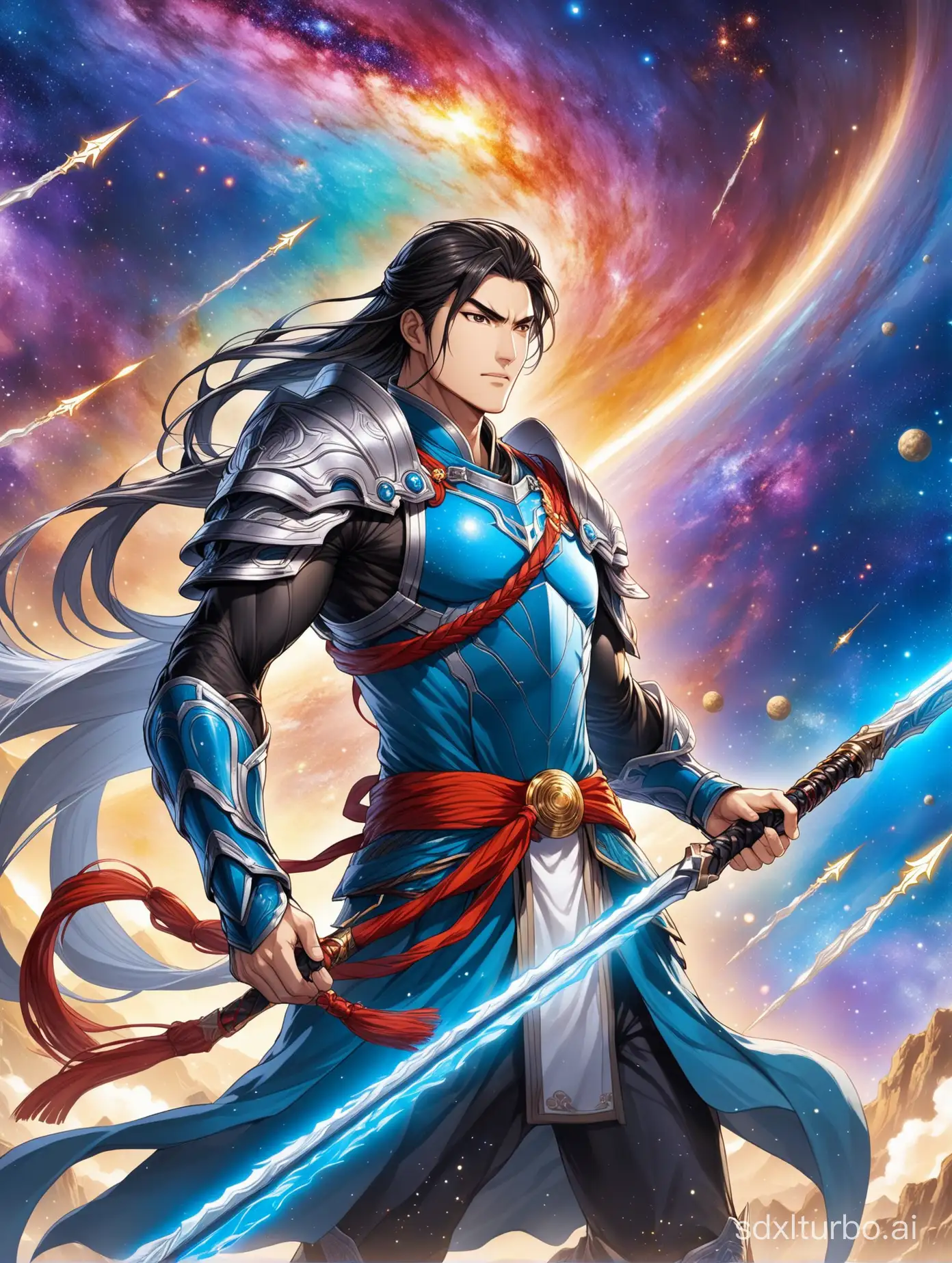 SciFi-Zhao-Yun-wielding-Long-Spear-in-Three-Kingdoms-Galaxy
